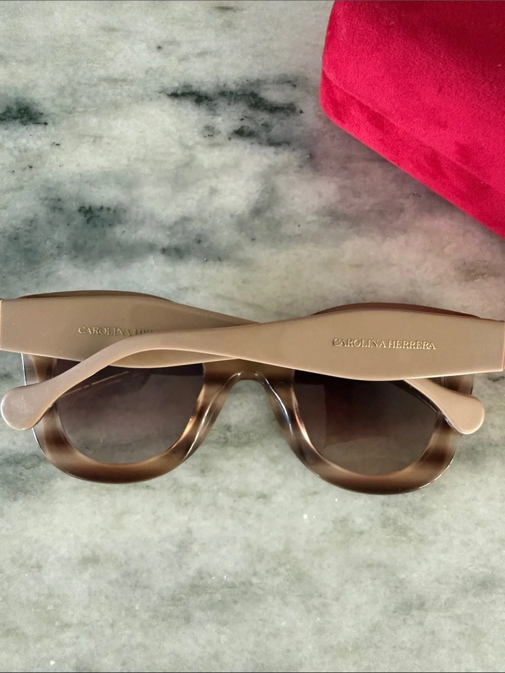 Carolina Herrera Nude Cat Eye Sunglasses